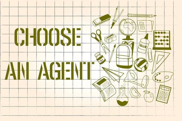 Word writing text Choose An Agent. Business concept for Choose someone who chooses decisions on behalf of you