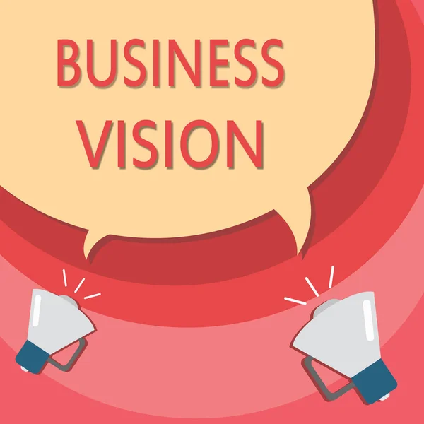 Manuscrito texto escrevendo Business Vision. Conceito significado crescer o seu negócio no futuro com base em seus objetivos — Fotografia de Stock