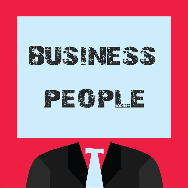 Szövegírás Üzleti emberek. Üzleti koncepció az üzleti életben dolgozók számára, különösen vezetői szinten — Stock Fotó