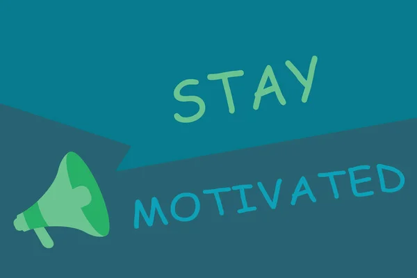Escrevendo nota mostrando Stay Motivated. Foto de negócios mostrando Recompense-se cada vez que você atingir um objetivo com conhecimento — Fotografia de Stock
