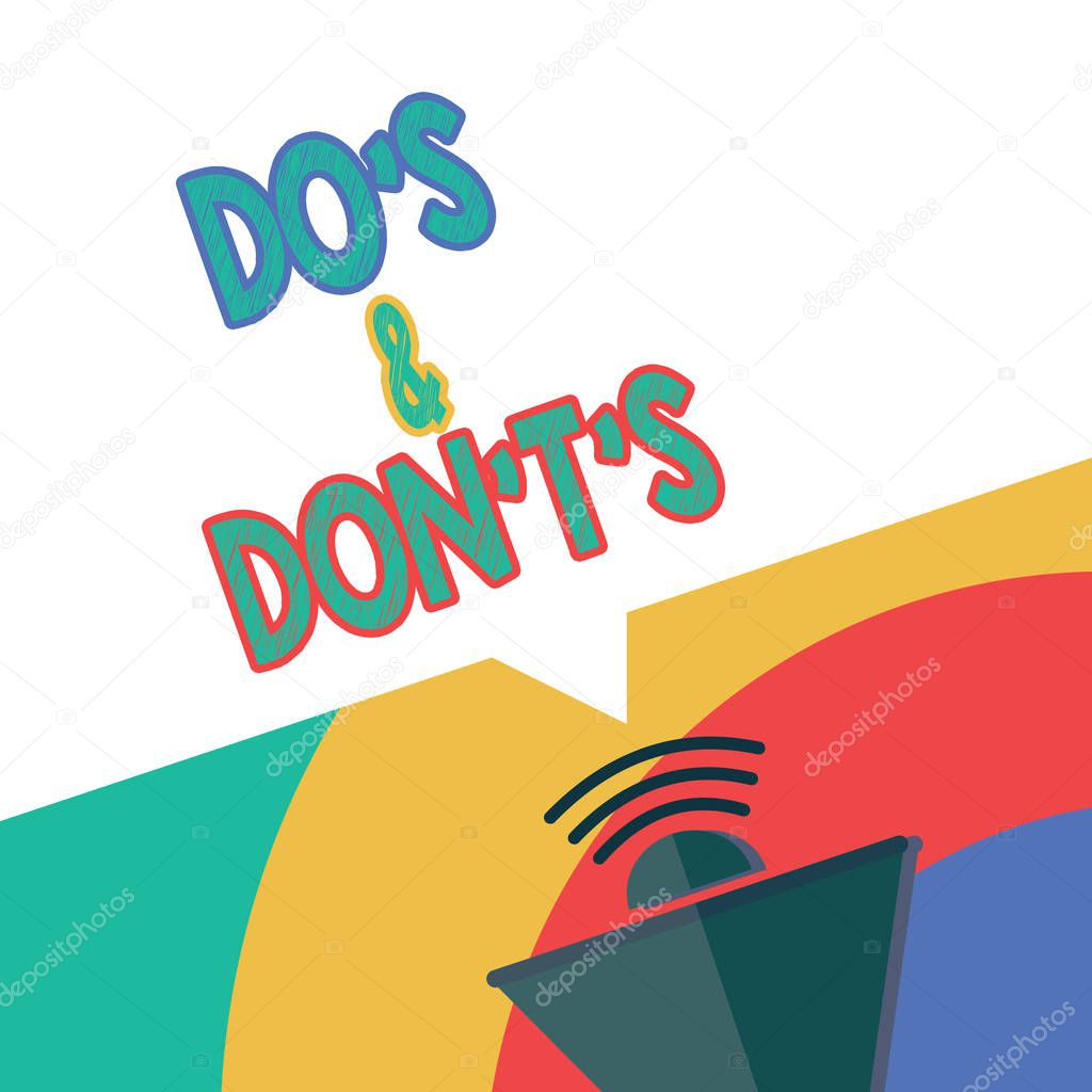 Text sign showing Do s is and Don t not s is. Conceptual photo Confusion in ones mind about something