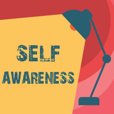 Öz farkındalık yazma el yazısı metin. Bilinç bir kişinin doğru bir durum veya Olaylar anlam kavramı