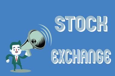 Word writing text Stock Exchange. Business concept for An electronic market where owners of businesses get together