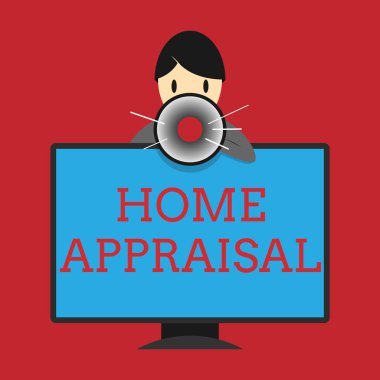 Ev Değerlendirmesini gösteren bir not yazıyorum. İş fotoğraflarının sergilenmesi mülkiyetin gerçek değerini ve değerlendirmesini belirler