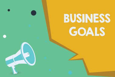 İş amaçlarını gösteren kavramsal el yazısı. İş fotoğrafı sergisi Belirli bir zaman diliminde tamamlanması beklenen beklentiler