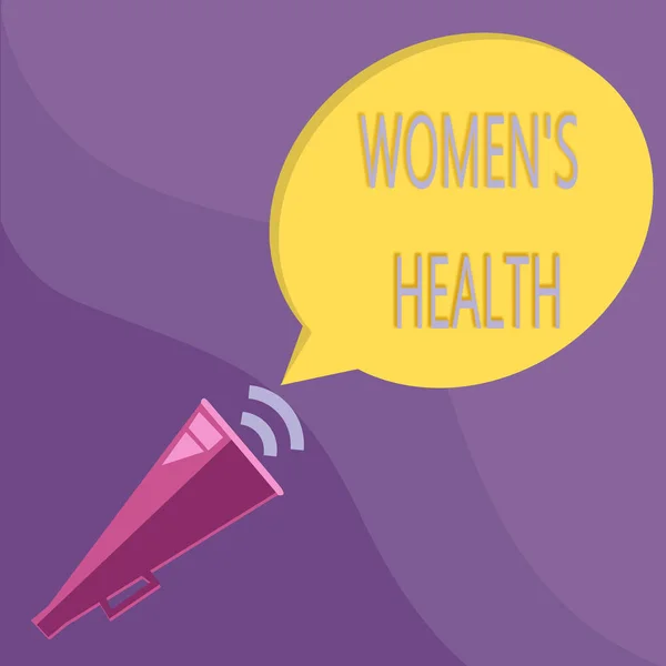 Text tecken visar kvinnor s är hälsa. Konceptuella foto Womens fysisk hälsa följden att undvika sjukdom — Stockfoto