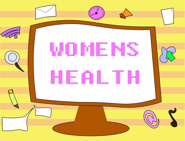 Text tecken visar kvinnor s är hälsa. Konceptuella foto Womens fysisk hälsa följden att undvika sjukdom — Stockfoto