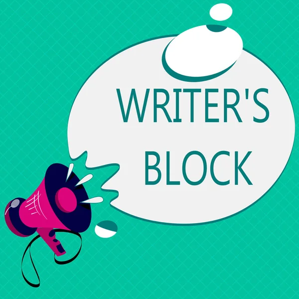 Conceptual hand writing showing Writer s is Block. Business photo text Condition of being unable to think of what to write — Stock Photo, Image