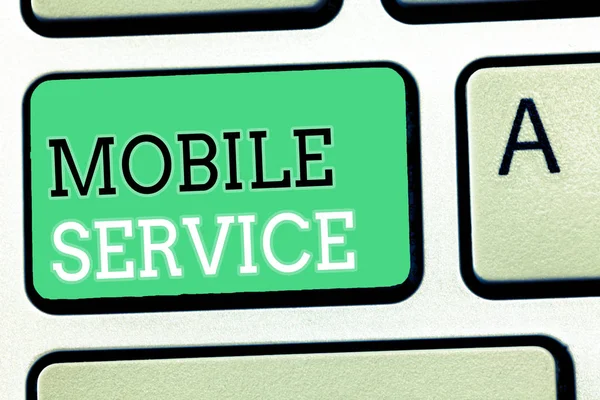 Sms-bord met Mobile Service. Conceptuele foto Radio communicatie hulpprogramma tussen mobiele en grondstations — Stockfoto