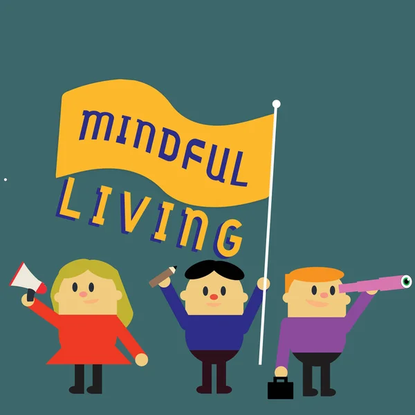 Brief van Mindful Living. Zakelijke foto showcasing Volledig bewust en bezig met iets Bewust en verstandig — Stockfoto