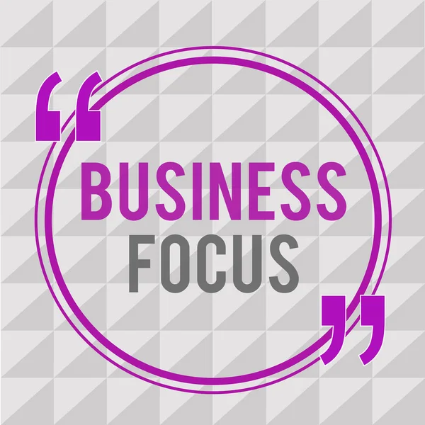 Ecriture conceptuelle montrant Business Focus. Texte de la photo d'affaires Répondre aux besoins du client Pleine attention aux détails — Photo