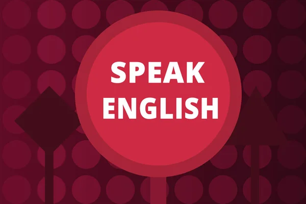 Szóírás szöveg Beszélj angolul. Üzleti koncepció tanulmány egy másik idegen nyelv Online szóbeli tanfolyamok — Stock Fotó