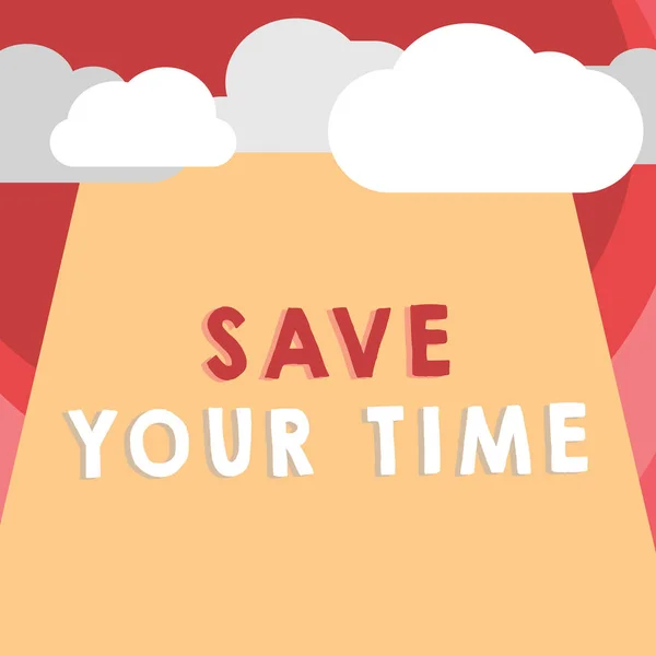 Manuscrito texto escrito Save Your Time. Conceito significado Encontrar maneiras de terminar o trabalho rápido Automação Fim mais rápido — Fotografia de Stock