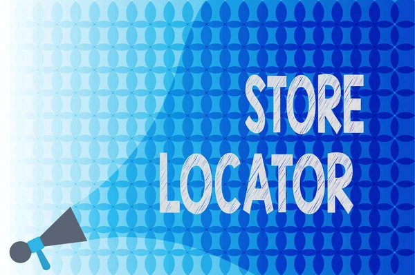 Word writing text Store Locator. Business concept for to know the address contact number and operating hours — Stock Photo, Image