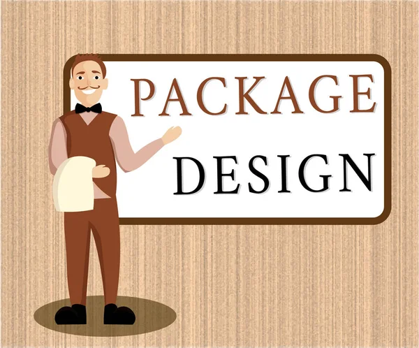 Word writing text Package Design. Business concept for Strategy in creating unique product wrapping or container — Stock Photo, Image