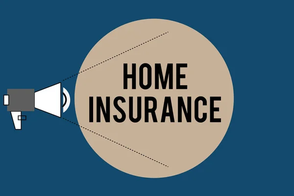 Текст почерку Home Insurance. Концепція значення Обкладинки звільняє і пошкоджує і на нещасних випадках в будинку — стокове фото