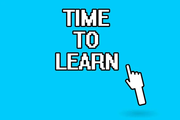 Conceptual hand writing showing Time To Learn. Business photo showcasing Obtain new knowledge or skill Educational or career growth — Stock Photo, Image