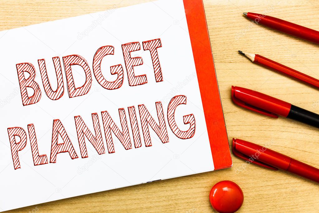 Handwriting text writing Budget Planning. Concept meaning The written description about current and future expenses
