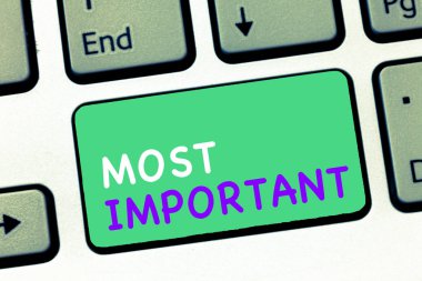 En Önemli 'yi gösteren not yazılıyor. En büyük ya da en yüksek dereceli fotoğraf sergisi ya da benzeri önemli bir iş fotoğrafı