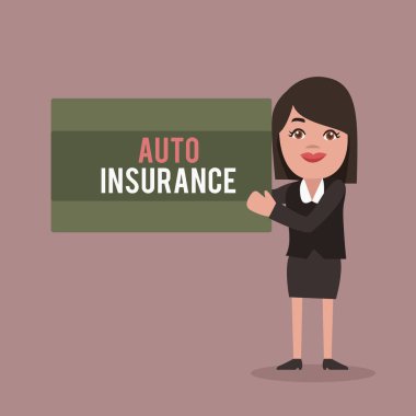 Oto Sigortası 'nı gösteren kavramsal el yazısı. İş fotoğrafında, kaza durumunda mali kayıplara karşı koruma gösteriliyor.