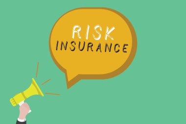 Risk Sigortası 'nı gösteren bir mesaj. Kavramsal fotoğraf Yükümlülük sigortasına karşı Kayıp Hasarı olasılığı