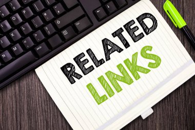 İlgili bağlantıları gösteren metin işareti. Bir Web Sayfası Çapraz referans Hotlinks Hyperlinks içinde kavramsal fotoğraf web sitesi