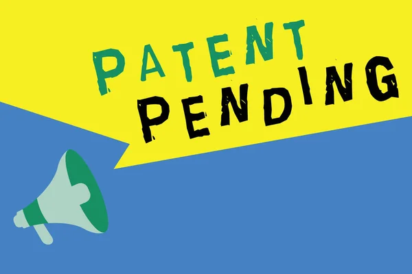 Pisanie Tekstu Patent Oczekiwanie Koncepcja Biznesowa Wniosku Już Złożonego Ale — Zdjęcie stockowe
