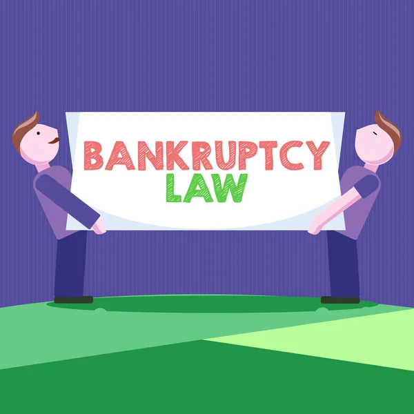 Концептуальне письмо, що показує Закон про банкрутство. Ділове фото, зроблене з метою допомогти кредиторові отримати актив боржника. — стокове фото