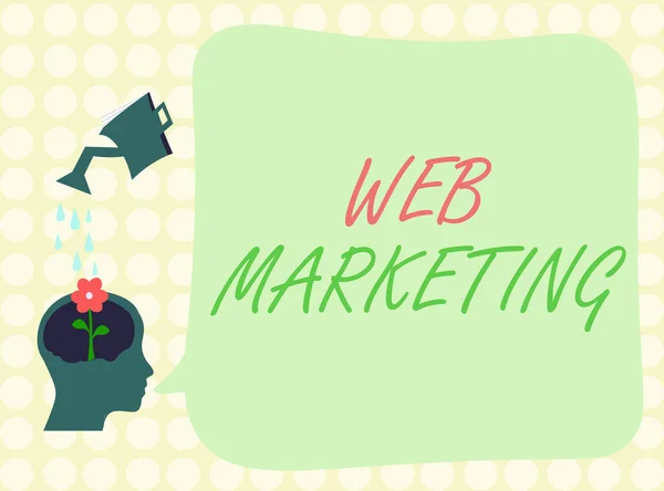 Εννοιολογική γραφή χέρι δείχνει Web Marketing. Business photo showing Ηλεκτρονικό εμπόριο Διαφήμιση μέσω του διαδικτύου Online πωλητής — Φωτογραφία Αρχείου