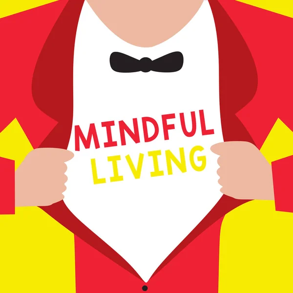Brief van Mindful Living. Zakelijke foto showcasing Volledig bewust en bezig met iets Bewust en verstandig — Stockfoto