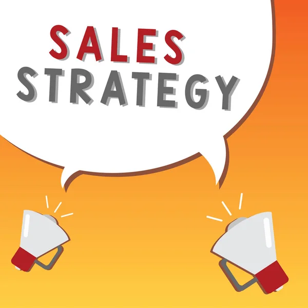 Γραπτό σημείωμα που δείχνει τη στρατηγική πωλήσεων. Επιχειρηματικό σχέδιο προβολής φωτογραφιών για την επίτευξη και την πώληση στην αγορά-στόχο σας Μάρκετινγκ — Φωτογραφία Αρχείου