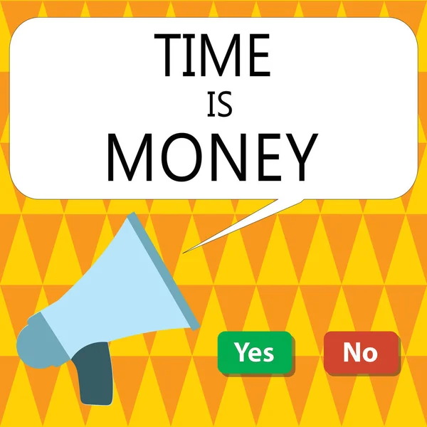 Ecriture conceptuelle montrant Time Is Money. Photo d'affaires mettant en valeur Mieux vaut faire les choses aussi vite que possible Ne tardez pas — Photo
