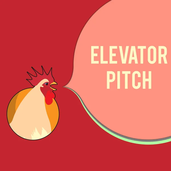 Schreibnotiz mit Elevator Pitch. Ein überzeugendes Verkaufsgespräch Kurze Rede über das Produkt — Stockfoto