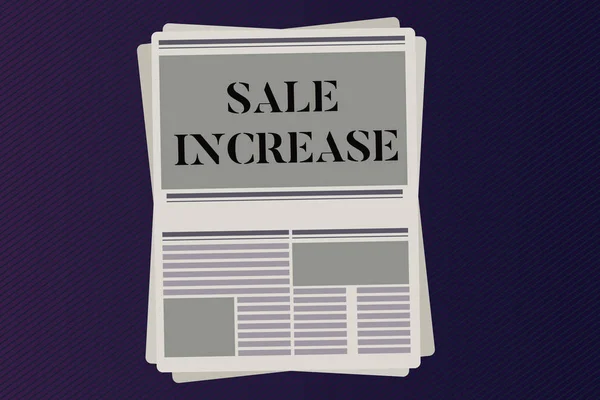 Ordskrivning text Försäljning Öka. Affärsidé för genomsnittlig försäljningsvolym har ökat intäkter från Leads — Stockfoto