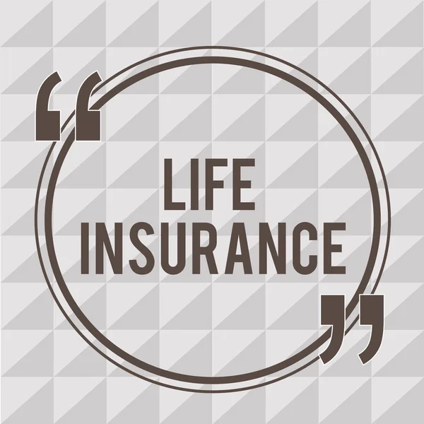 Word writing text Life Insurance. Business concept for Payment of death benefit or injury Burial or medical claim — Stock Photo, Image