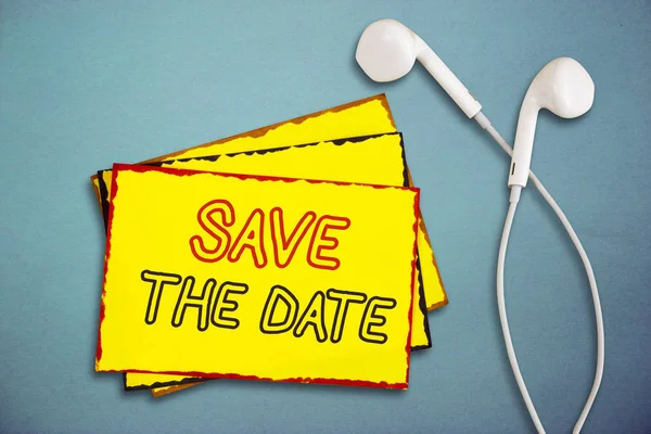 Texto de escrita de palavras Save The Date. Conceito de negócio para eventos sistematizados Atividade programada Gravado Arquivado — Fotografia de Stock