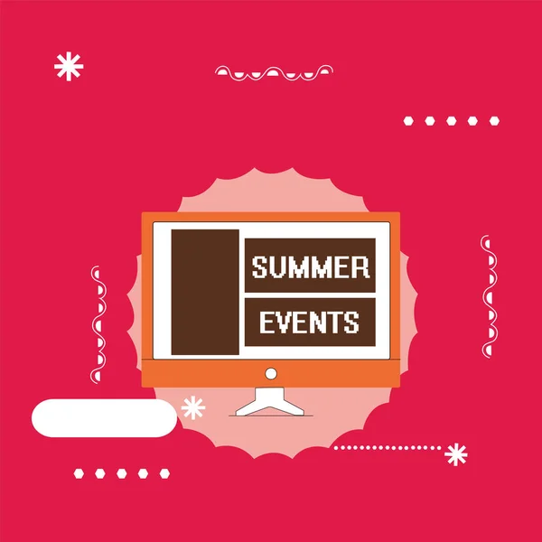 Tekstbord met Summer Events. Conceptuele foto Viering Gebeurtenissen die plaatsvinden tijdens de zomer — Stockfoto