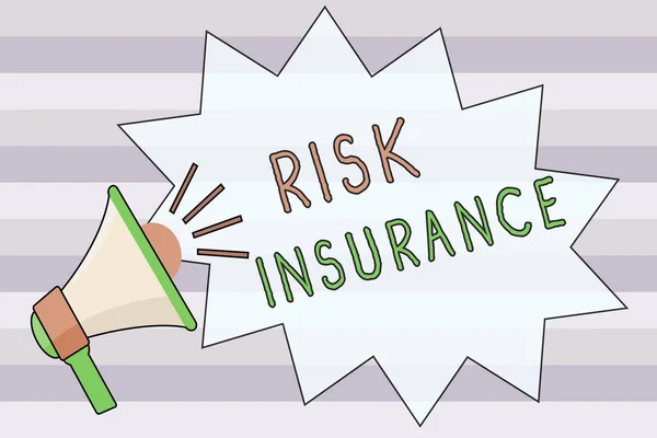 リスク保険を示すテキスト記号。概念的な写真責任範囲に対する損失損害の可能性 — ストック写真