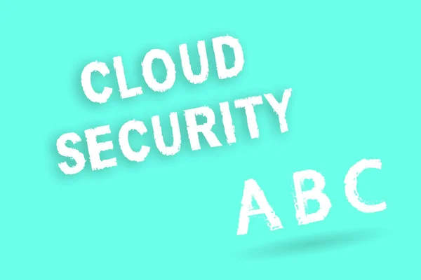 Signo de texto que muestra Cloud Security. Foto conceptual Proteja la información almacenada de forma segura Tecnología controlada — Foto de Stock