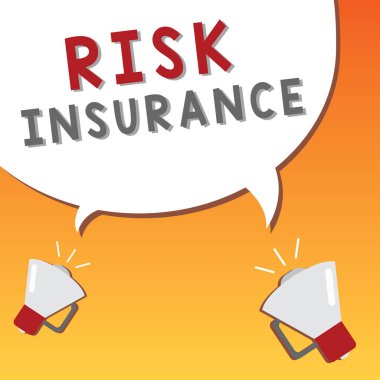 Risk Sigortasını gösteren bir not yazıyorum. İş fotoğrafı gösterimi Yükümlülük sigortasına karşı Kayıp Zararı olasılığı