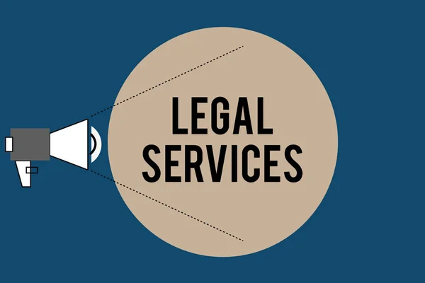 Handschriftlicher Text Juristische Dienste. Konzept bedeutet Zugang zur Justiz Fairer Prozess Gleichberechtigung — Stockfoto