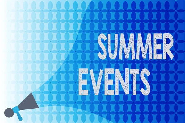 Word writing text Summer Events. Geschäftskonzept für Festveranstaltungen, die im Sommer stattfinden — Stockfoto