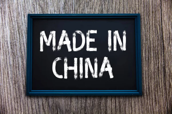 手写文字在中国制作。概念意义批发行业市场全球贸易亚洲商务 — 图库照片