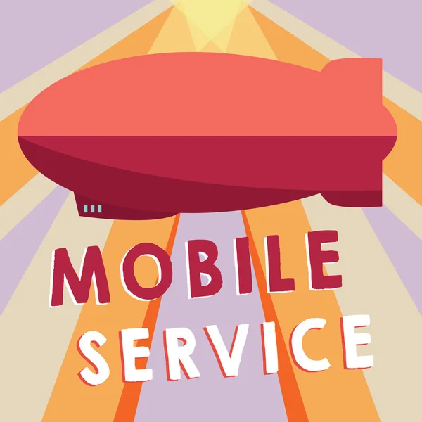 Konceptuell handstil som visar Mobile Service. Affärsfoto visar upp Radio kommunikationsverktyg mellan mobila och landstationer — Stockfoto