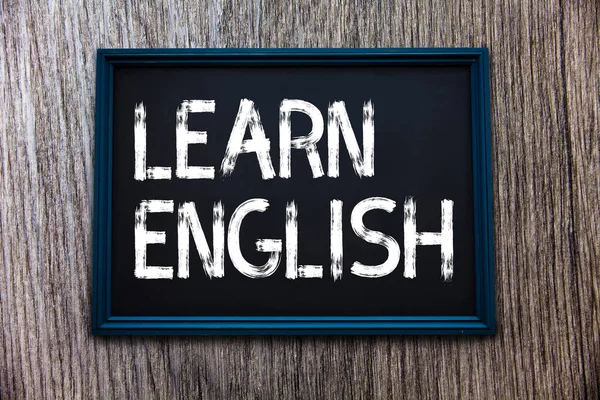Kézírás szöveg Tanulj angolul. Koncepció jelentése Egyetemes nyelv Könnyű kommunikáció és megértés — Stock Fotó