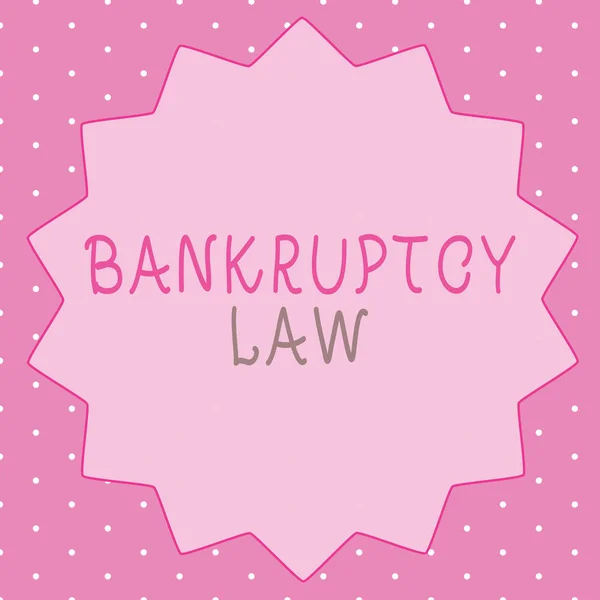 Writing note showing Bankruptcy Law. Business photo showcasing Designed to help creditor in getting the asset of the debtor