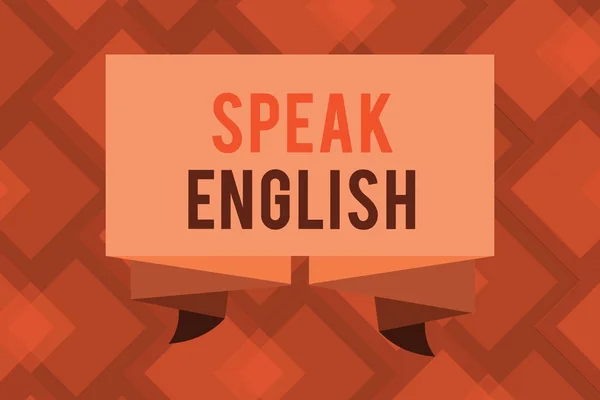 Εννοιολογική χέρι γραφή δείχνει μιλάει Αγγλικά. Επαγγελματίες φωτογραφία κείμενο άλλη ξένη γλώσσα Online λεκτική σειρές μαθημάτων μελέτης — Φωτογραφία Αρχείου