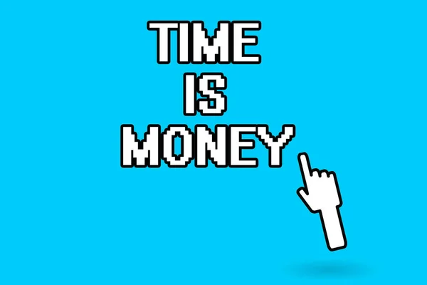 Konceptuální ručně psaného textu zobrazující čas je peníze. Obchodní fotografie představí lépe dělat věci co nejrychleji neotálejte — Stock fotografie