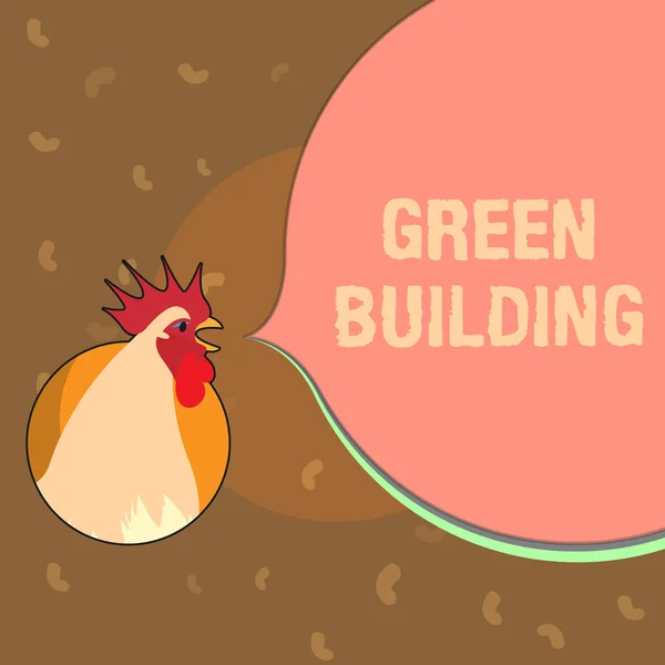 Ecriture conceptuelle montrant Green Building. Business photo text Une structure respectueuse de l'environnement Durable — Photo