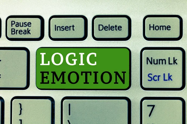 로직 감정 (Logic Emotion) 이라고 도불린다. 불쾌 한 감정에 대한 사업 개념 은자 중심을 가지고 합리적 인 정신으로 바뀌었다 — 스톡 사진